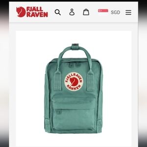 Fjallraven Kanken Mini Frost Green Bohemian Utility Adjustable Strap Backpack